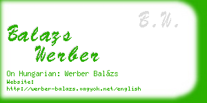 balazs werber business card